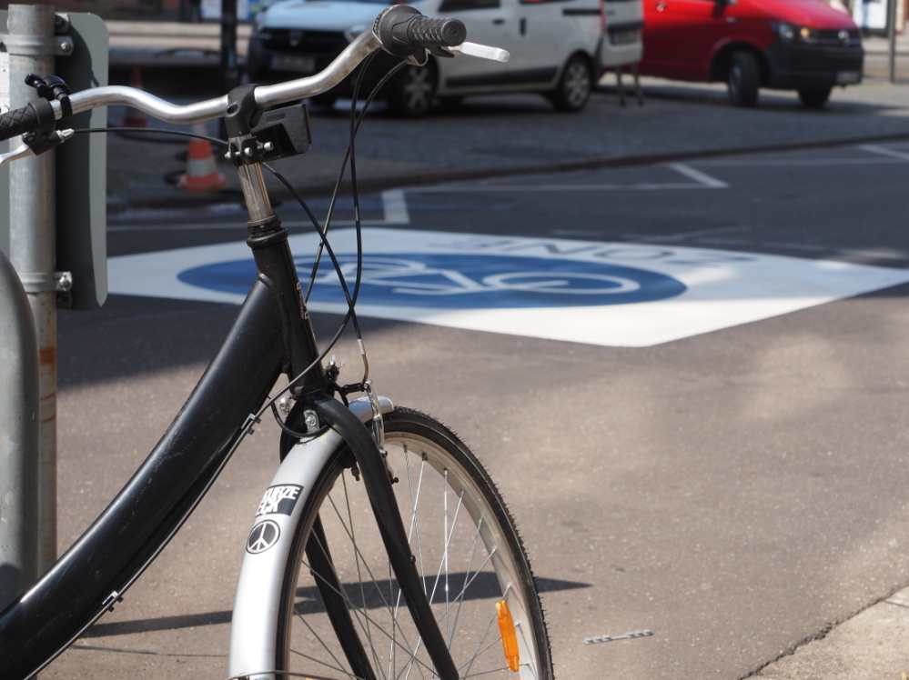 Fahrradzone im Nauwieser Viertel Fahrradzone im Nauwieser Viertel