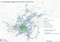 Diagramm zur Erreichbarkeit im Kfz-Verkehr