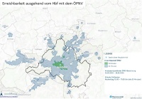 Diagramm zur Erreichbarkeit im Kfz-Verkehr
