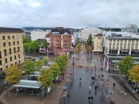 Luftansicht der Innenstadt in Saarbrücken